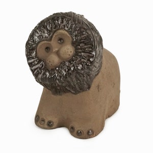 1963-1967 Göran Andersson Lion Figurine Lejon Upsala Ekeby Sweden 3034G image 2