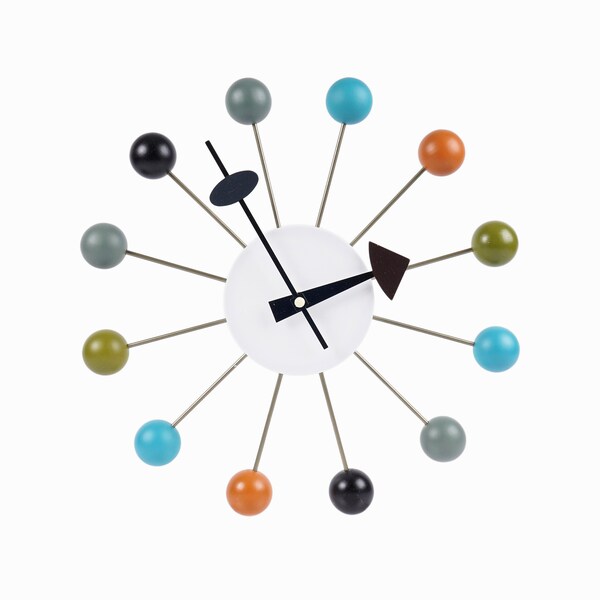George Nelson Ball Clock Wall Mid Century Modern