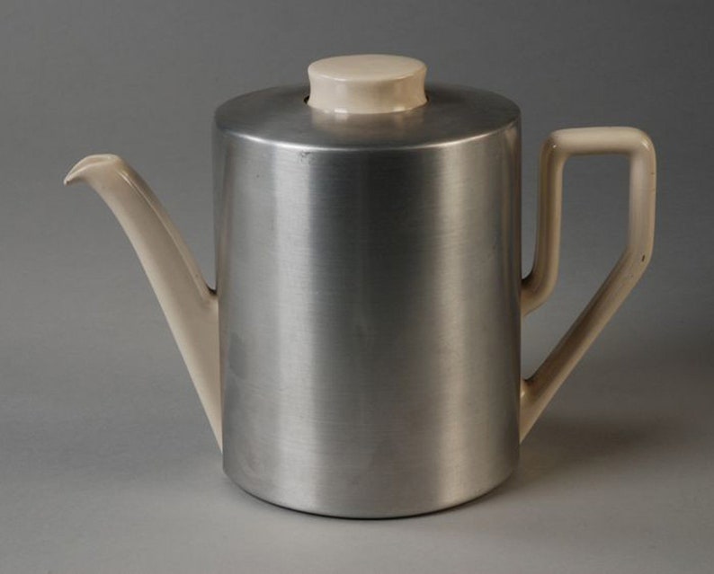 1965-1969 Van Nelle Ceramic Teapot Waku Keramik Kettle Germany Mid Century Modern image 7