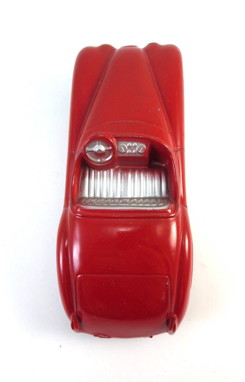 Vintage IRVIN Red Jaguar XK120 Diecast Car Toy Metal Die Cast Red Silver XK 120 Convertible image 4