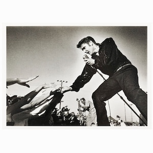 Cartão postal fotofólio dos anos 80 Elvis Presley Cartão postal vintage