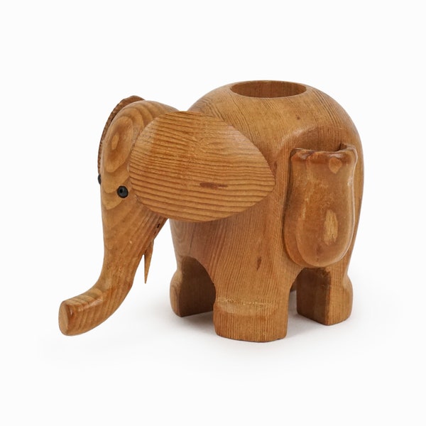 Kay Bojesen estilo elefante madera de teca figura mid century moderno escandinavo