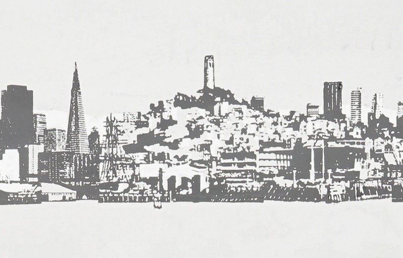 Harry Hambly Tin Foil Print San Francisco Skyline image 3