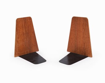 Kai Kristiansen Large Teak Bookend Set Denmark Wooden Bookends