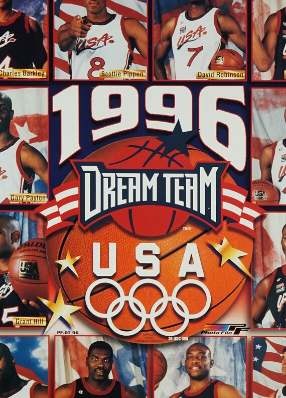 1996 Dream Team Usa Basketball Nba Poster Etsy 1996 Dream Team Usa Basketball Nba Poster Etsy