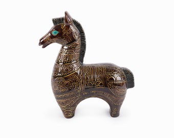 Keramik Pferd Figur Bitossi Stil Mid Century Modern