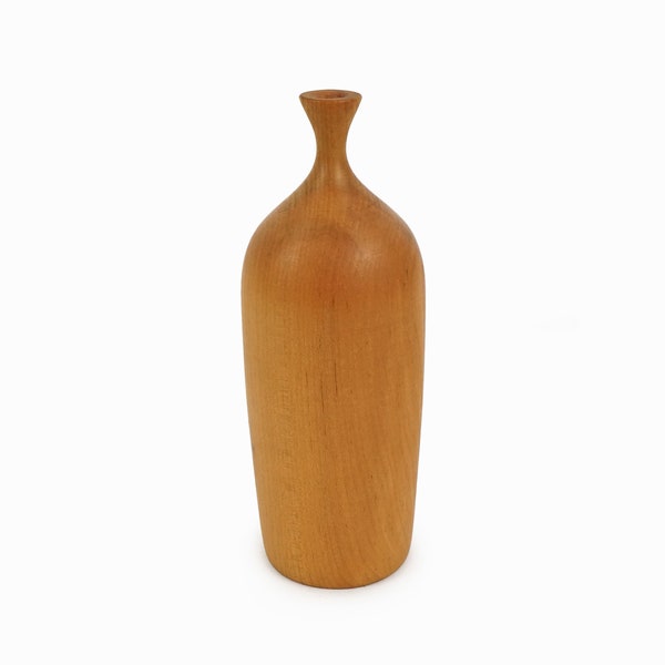 1978 George Biersdorf Wooden Vase Hardwood Hand Turned Mid Century Modern