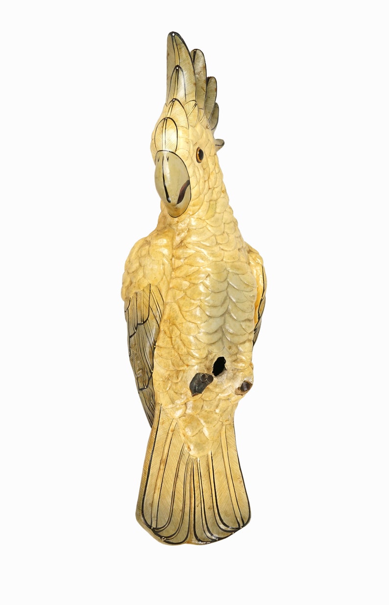 Sergio Bustamante Style Parrot Sculpture Papier Mache Bird image 4