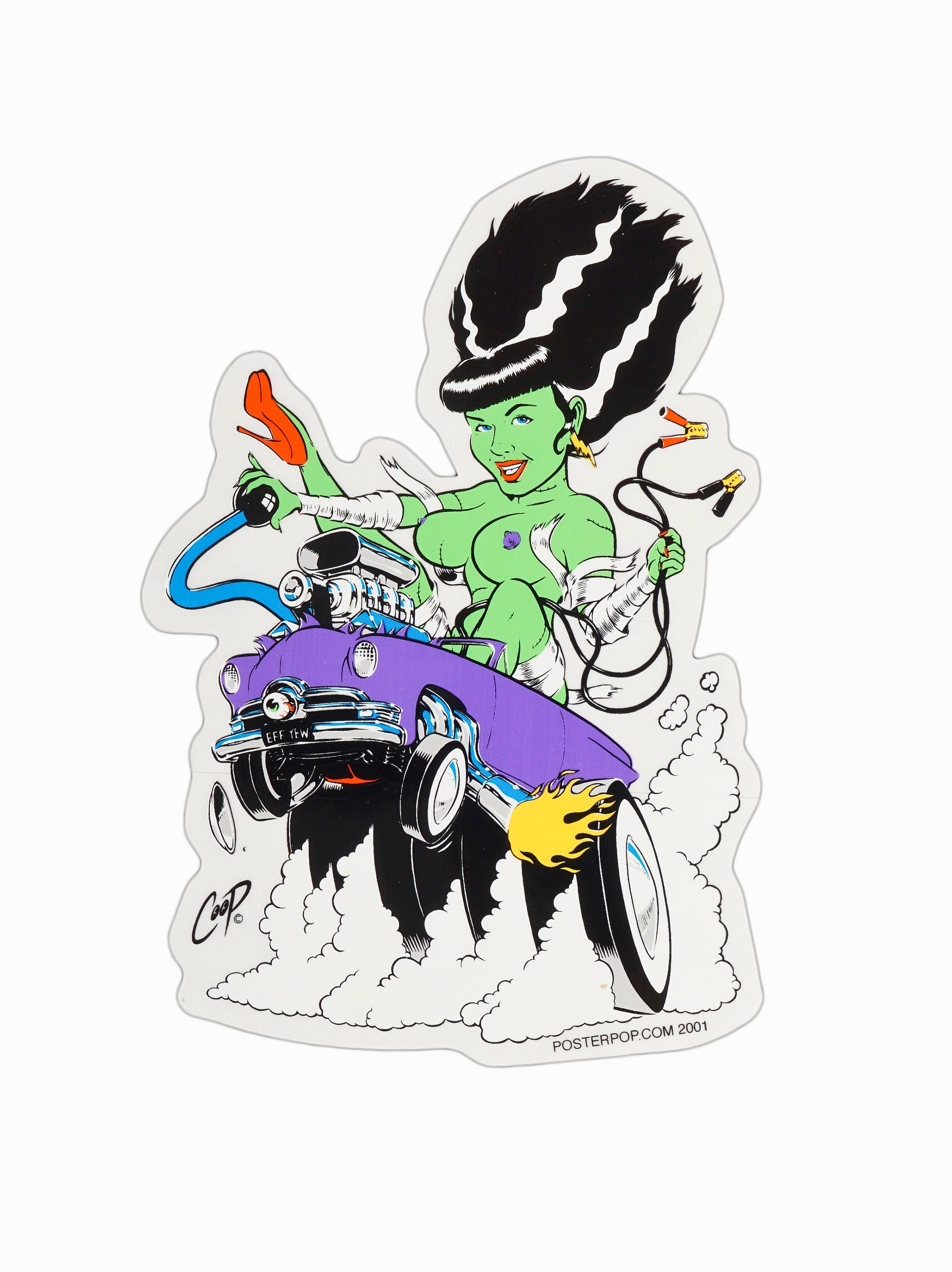 2001 Poster Pop Sticker Monster Bride Coop - Etsy