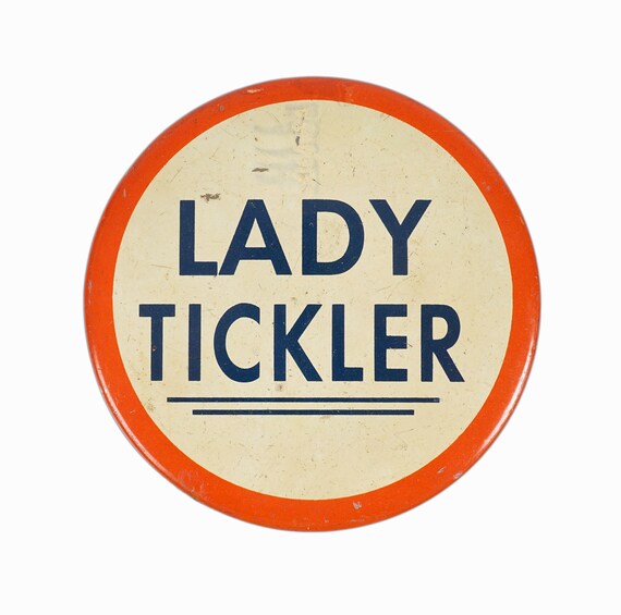 1960s "Lady Tickler" Pin Metal Mid-Century - image 2