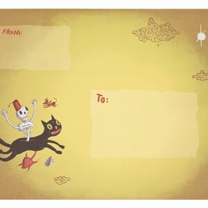 Gary Baseman Envelop Zwarte Kat Serenade