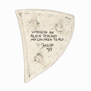 1999 Ceramic Dish Wherein An Alien Teaches My Children To Fly Extraterrestrial Spaceship image 5