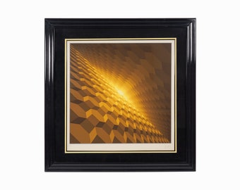 Jean-Pierre Vasarely "Oblique Suave" Serigraph Signed Mid Century