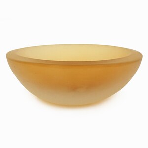 Murano Glass Dish Frosted Amber Italy Tobia Scarpa Venini image 2