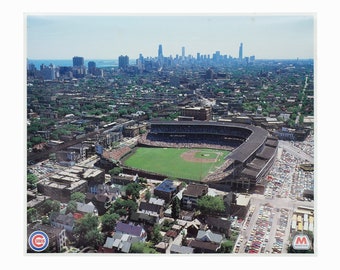1980s Chicago Cubs Wrigley Field Poster Print