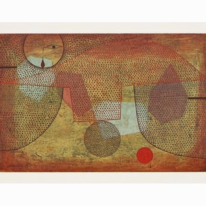 Vintage Paul Klee "Sunset, 1930" Cartolina Cartolina Cartolina Carta Vintage
