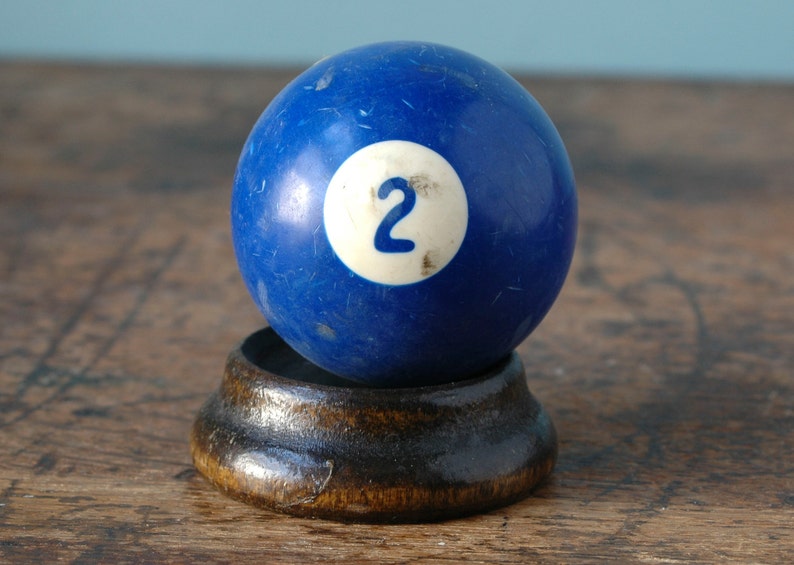Made in Belgium Vintage Pool Ball 2 Two II Old Retro Billiard Etsy