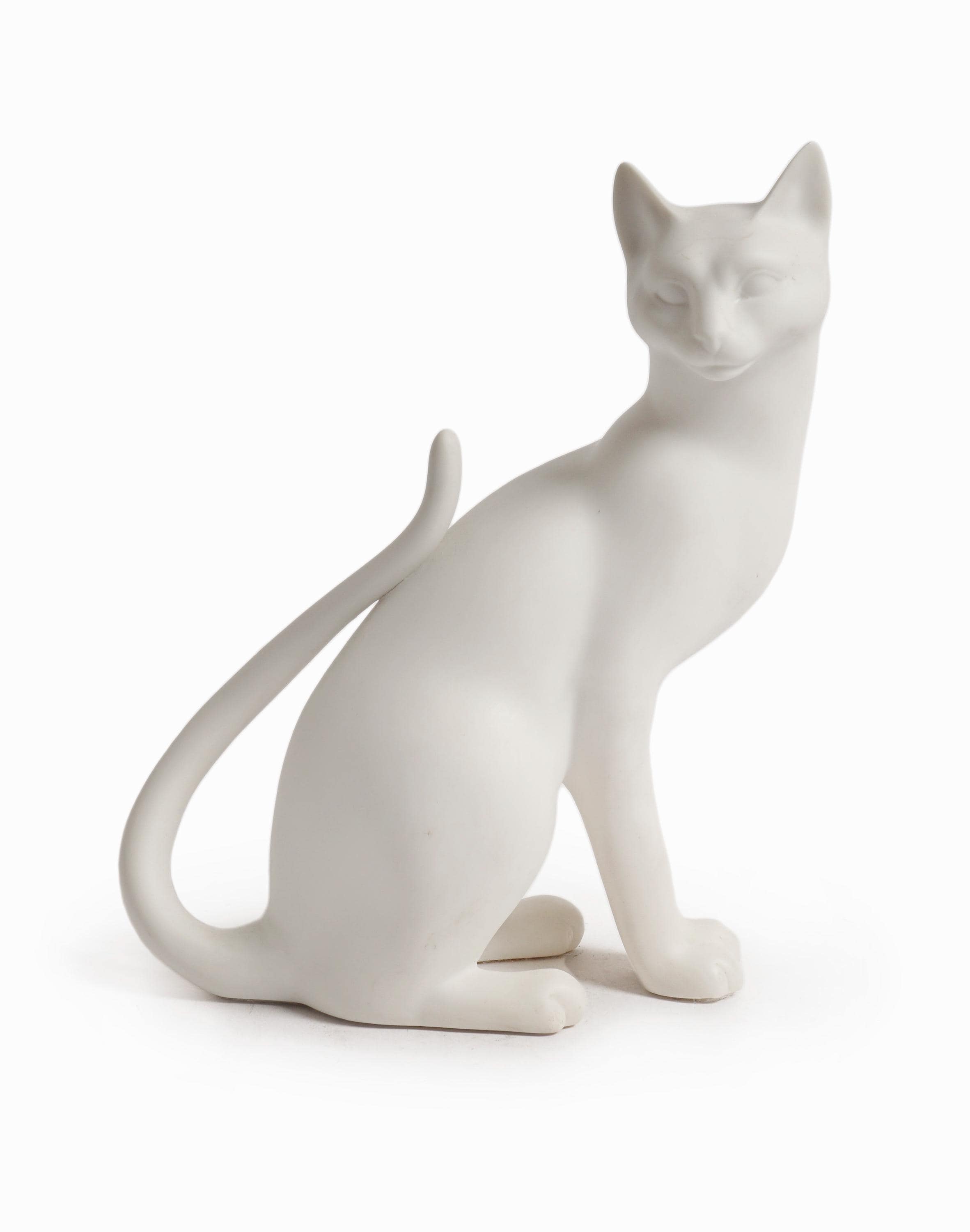 1986年 カウンターポイント磁器猫の置物 白猫 ヴィンテージ セラミック