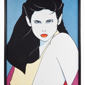 Vintage Acrylic Painting on Canvas after Patrick Nagel image 3