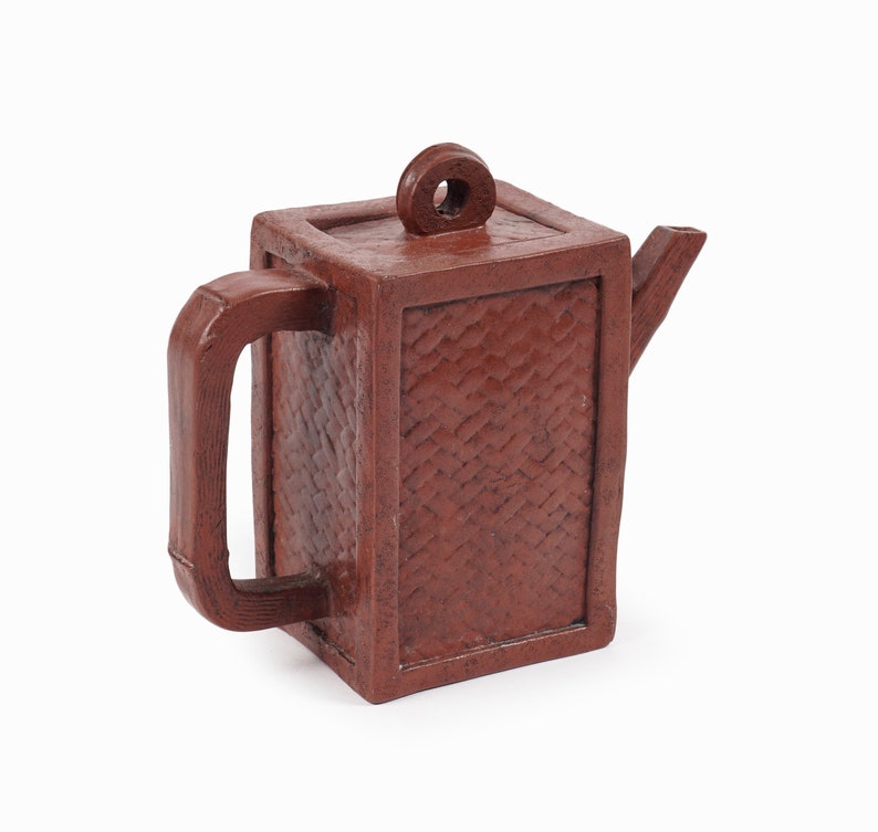 Shudei Red Clay Ceramic Teapot Japan Kyusu Tea image 6