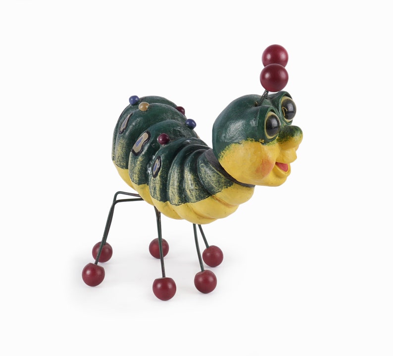 Vintage Resin Caterpillar Sculpture Figurine image 4