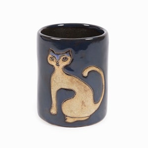 Mara Mex Ceramic Mug Coffee Tea Cup Cat Design Mexican Pottery image 3