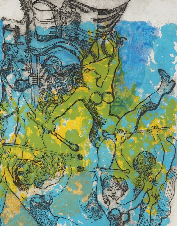 1974 Rosemary Zwick Lithograph on Paper Mid Century Modern - Etsy