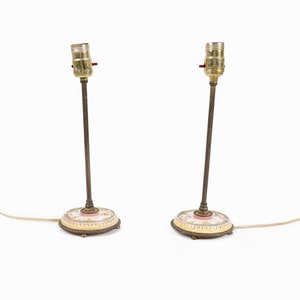 Vintage B.S. & Co. New York 22K Gold-Plated Floral Lamps image 3