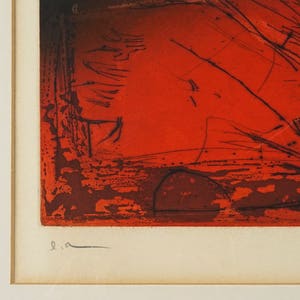 Wong Moo-Chew Abstract Lithograph Ecriture 103 Mid Century Modern image 5