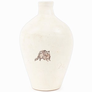 Vintage Ceramic Vase Raccoon Image image 2