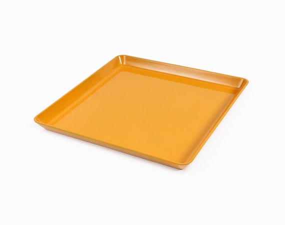 Japanische Gelbe Kunststoff Tablett Servierplatte Mid Century Modern