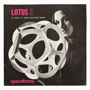 1968 Lotus 2 Paper Sculpture Spaceforms Mobile Geometric Mid Century Modern image 6