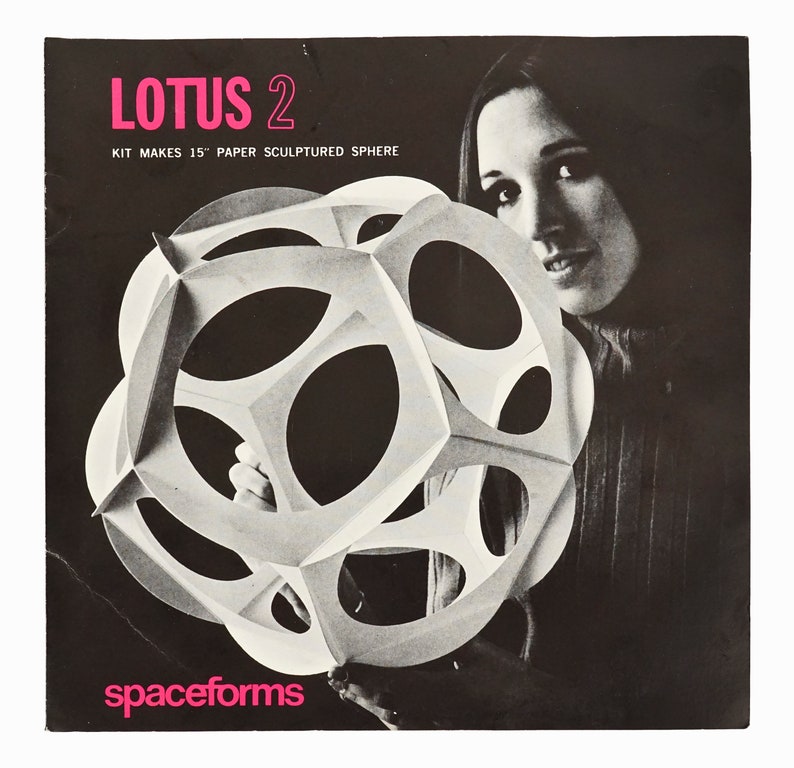 1968 Lotus 2 Paper Sculpture Spaceforms Mobile Geometric Mid Century Modern image 6