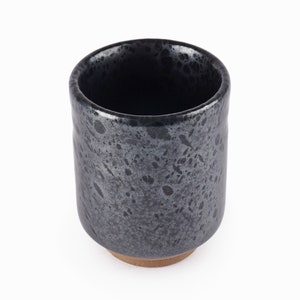 Ceramic Mug Coffee Tea Cup Black Gunmetal Color Mid Century image 4