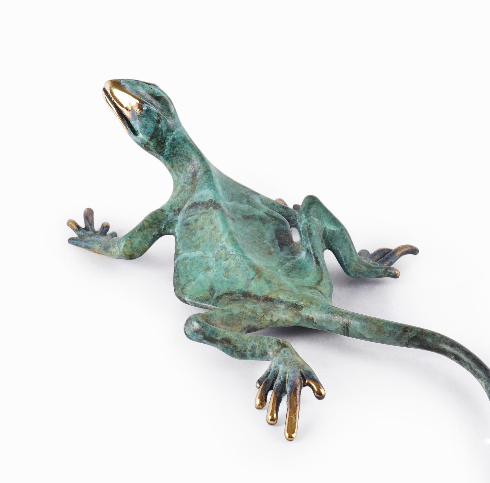 Michael Storey Bronze Lizard Sculpture Mid Century Modern Etsy