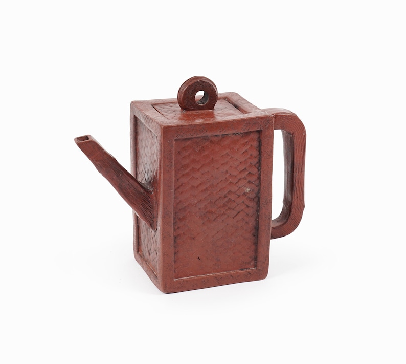Shudei Red Clay Ceramic Teapot Japan Kyusu Tea image 1
