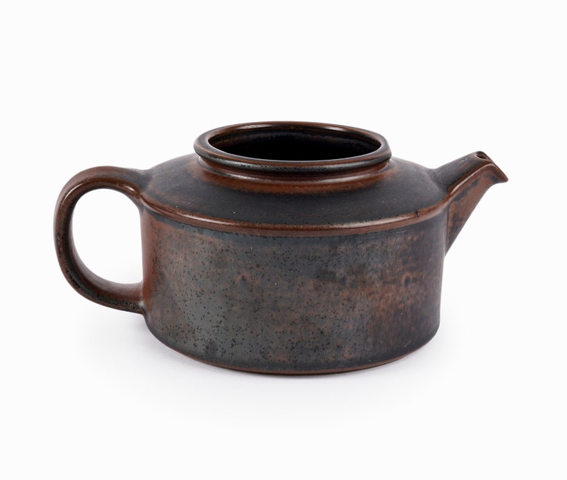 Arabia of Finland Ceramic Teapot Ruska Series Mid Century Modern image 4