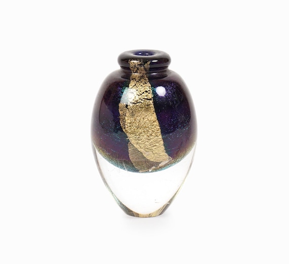 1993 Robert Eickholt Miniature Glass Vase Perfume Bottle Art Vintage Small