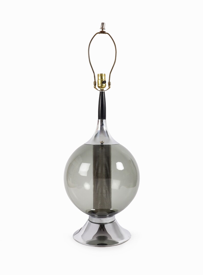 Mid Century Acrylic Lamp Ball Shape image 2