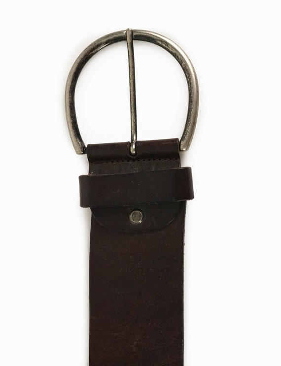 Italian Genuine Leather Belt Extra Wide Vintage - image 5