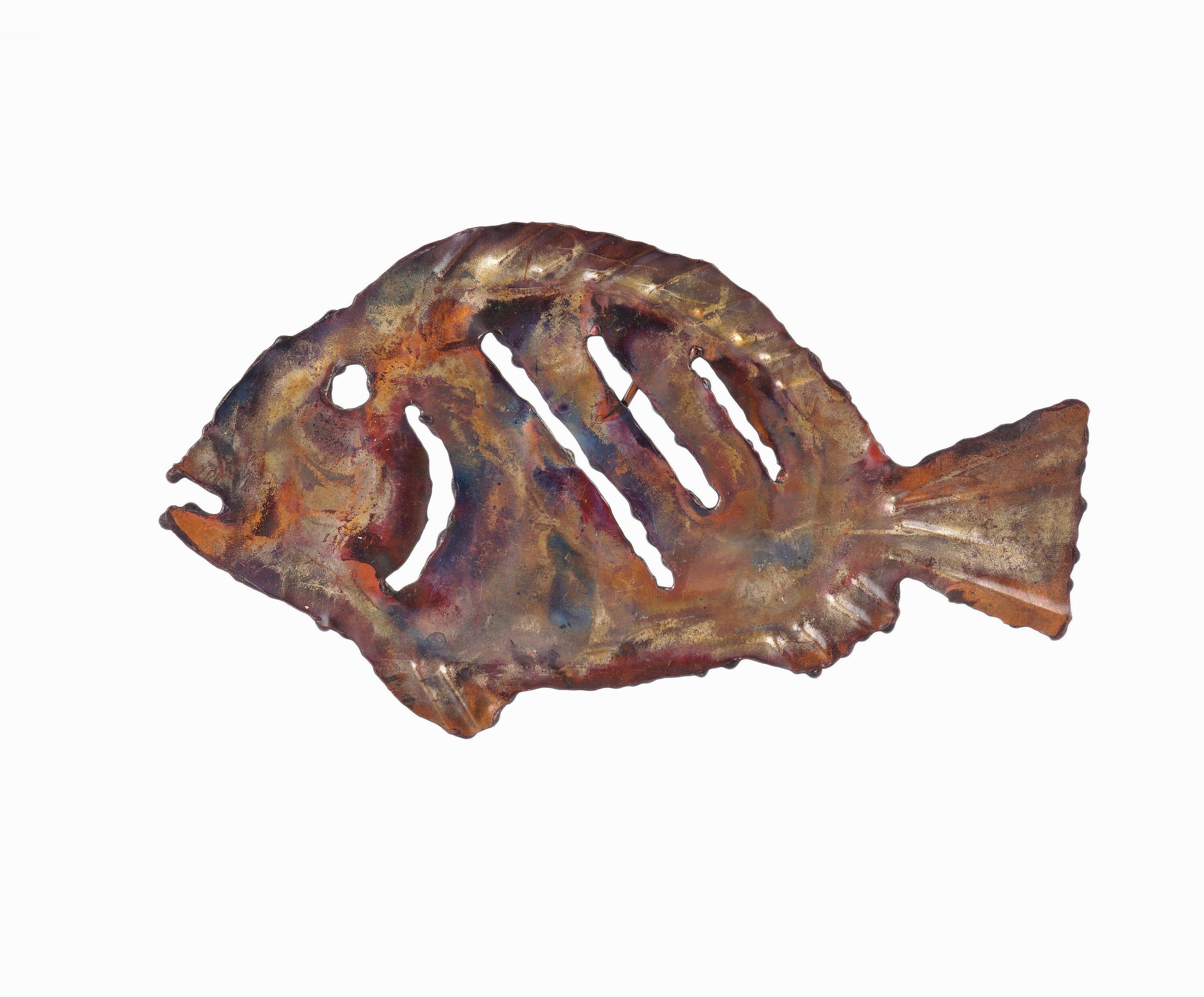 Copperworkx Copper Fish Wall Sculpture Vintage Etsy