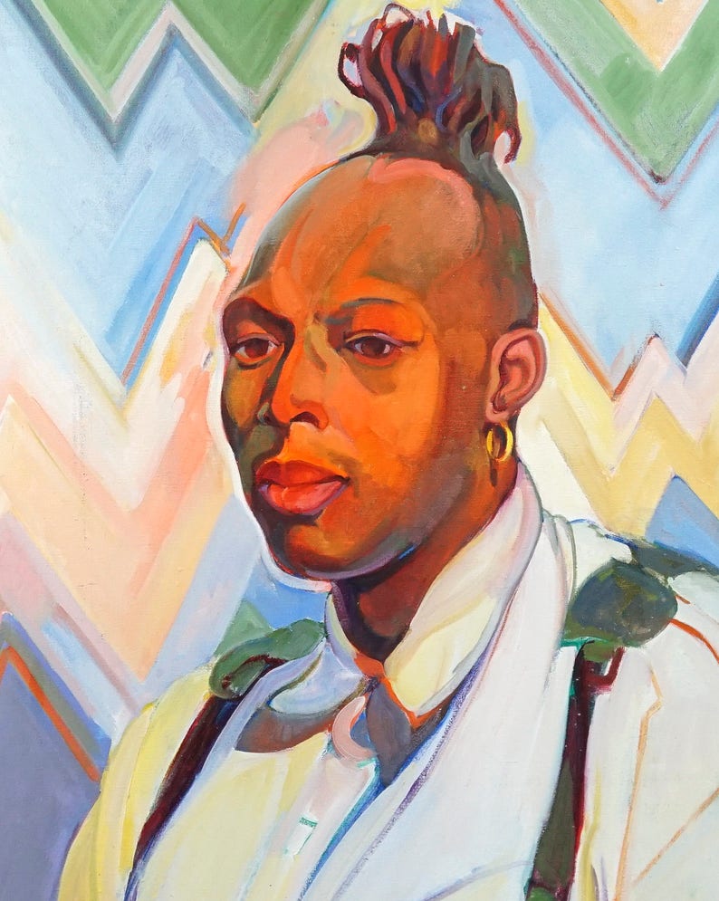 Elise Pike Lerman Oil Painting African American Man Portrait image 3