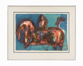 1963 Rosemary Zwick Lithograph on Paper Mid Century Modern