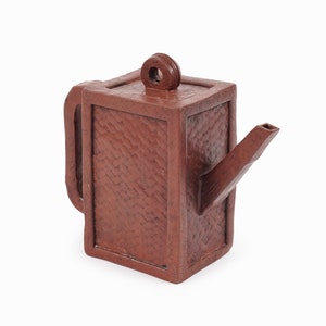 Shudei Red Clay Ceramic Teapot Japan Kyusu Tea image 5