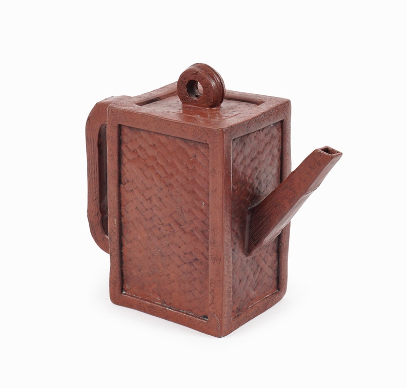 Shudei Red Clay Ceramic Teapot Japan Kyusu Tea image 5