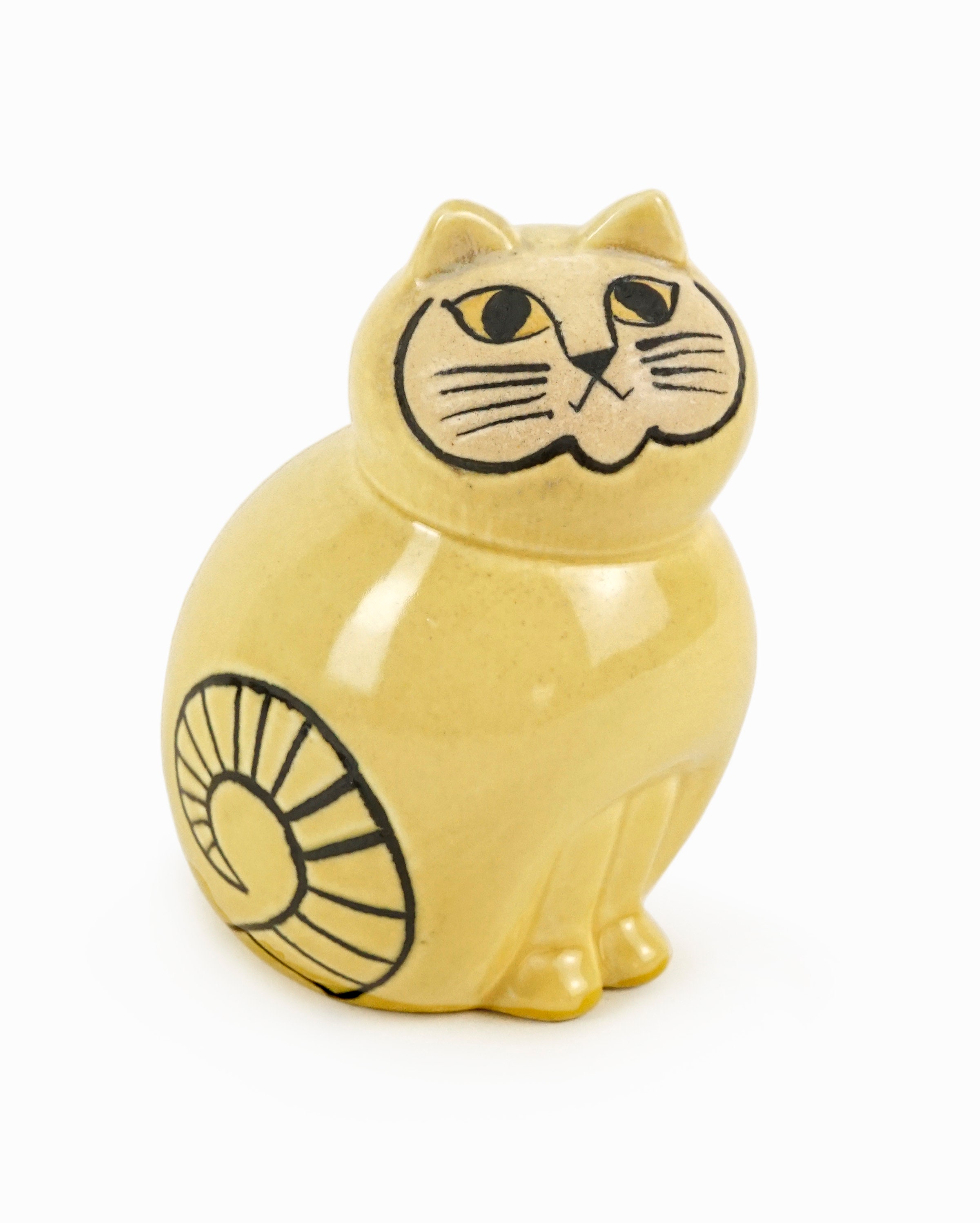 Lisa Larson Ceramic Cat Figurine Yellow Gustavsberg Sweden - Etsy