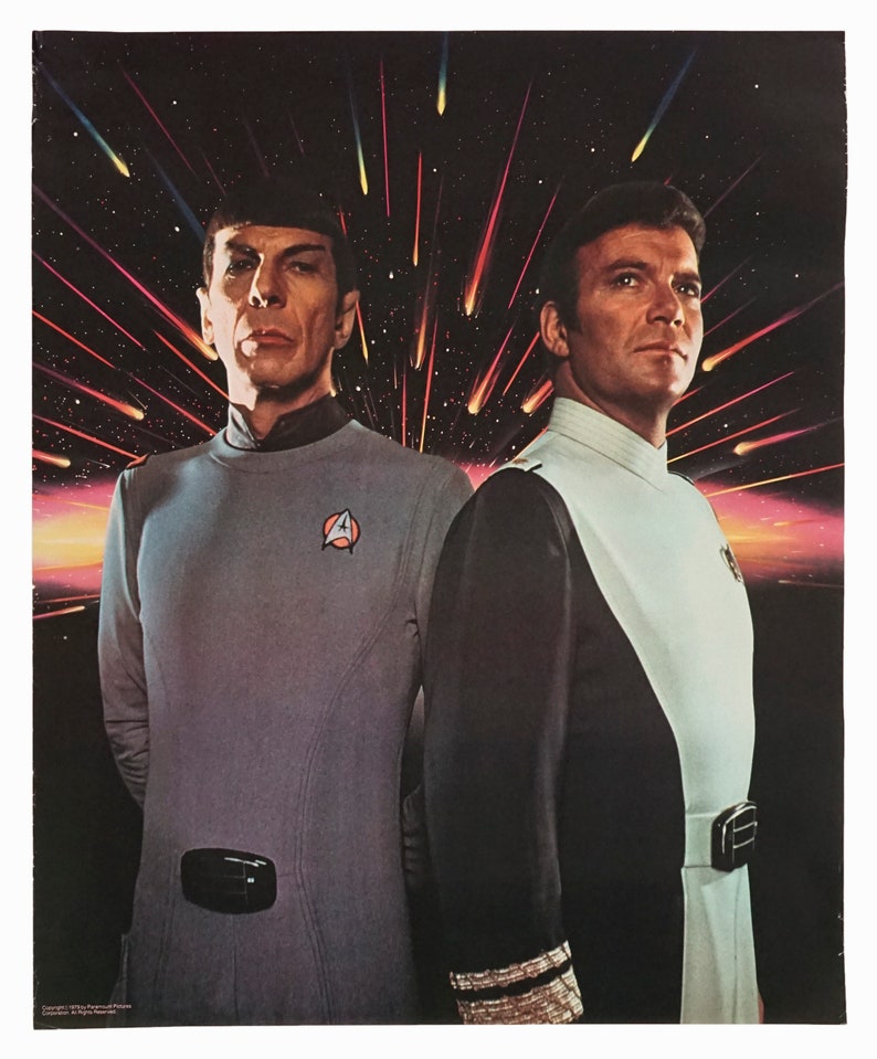 Vintage 1979 Star Trek Poster Spock & Captain Kirk - Etsy