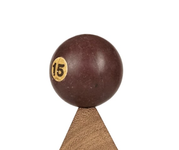 ミニチュア ビリヤード ボール No. 15 フィフティーン XV ブラウン 1 9
