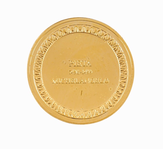24k Gold Plated Bronze Medal Coin Gold Pieta Michelangelo - Etsy