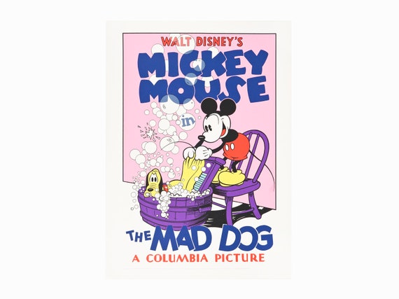ヴィンテージ ミッキー マウス セリグラフ「マッド ドッグ ヴィンテージ ミッキー マウス セリグラフ「マッド ドッグ